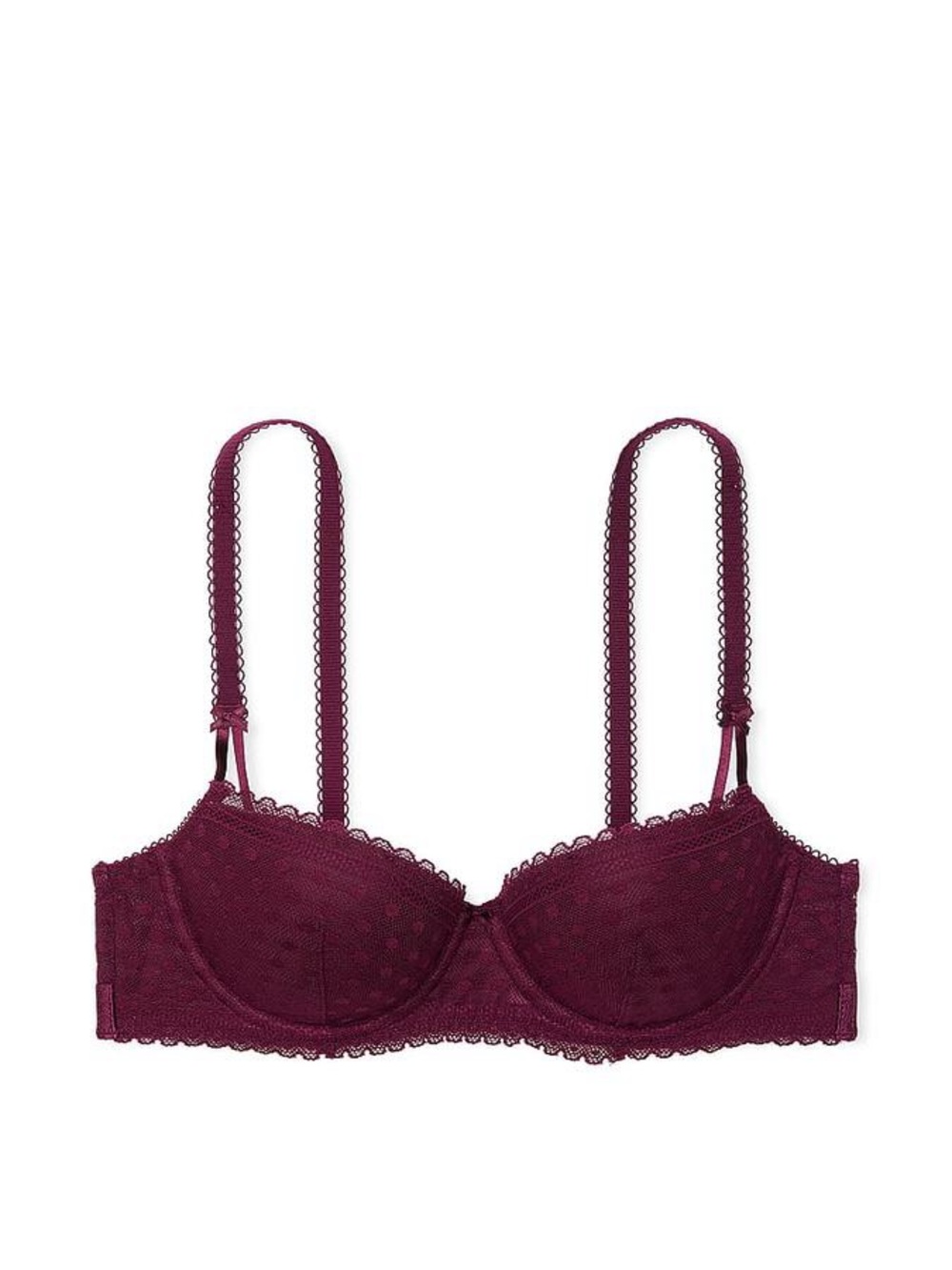 PINK Victoria's Secret Lace Underwire Bra in Deep Burgundy